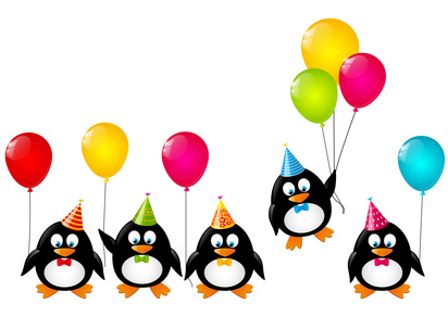 animaciones infantiles para cumpleaños y comuniones. pingüinos con globos